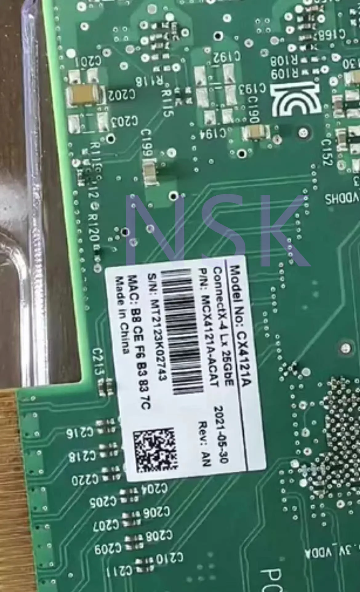 Imagem -05 - Cartão Gigabit Cx4121a Mcx4121a-acat 25gbe Pci-e 3.0 Teste 100 Testado