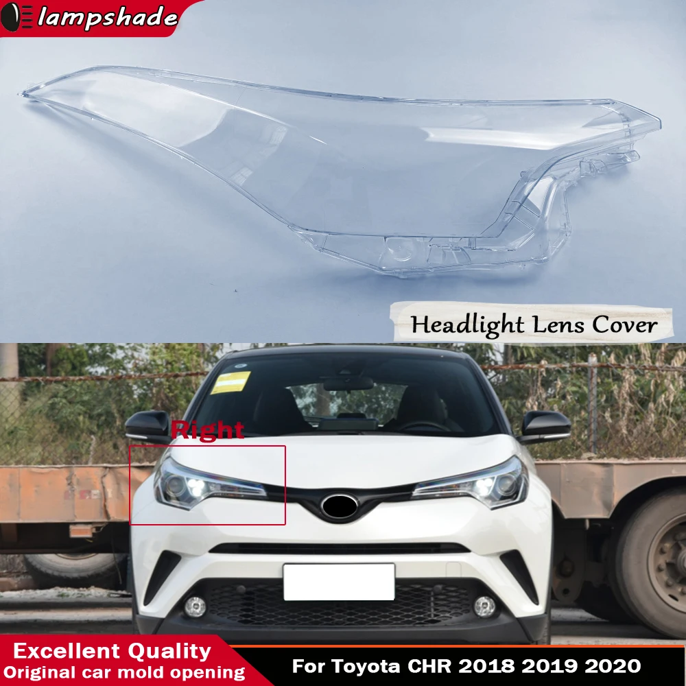 

Auto Head Light Caps Front Headlight Glass Headlamp Transparent Lampshade Lamp Shell Lens Cover For Toyota CHR 2018 2019 2020