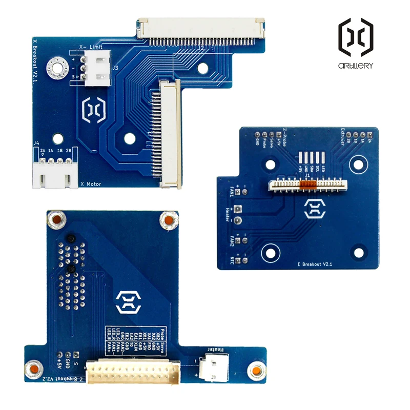 Artilharia impressora 3d SW-X2 & genius pro placa de circuito de transferência de cabo, extrusora & único jato conexão x/e/z eixo adaptador placa