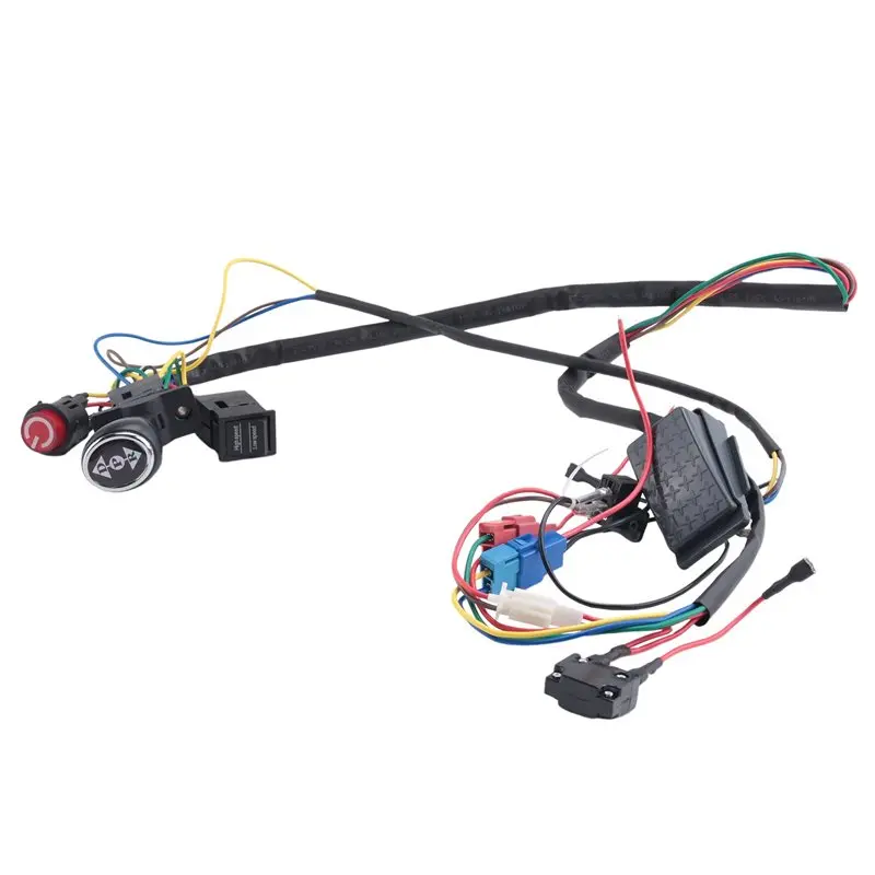 B78B-3X Children Electric Car DIY Modified Wires And Switch Kit, Kids Electric Car 4WD Ride On Accessories Single Line