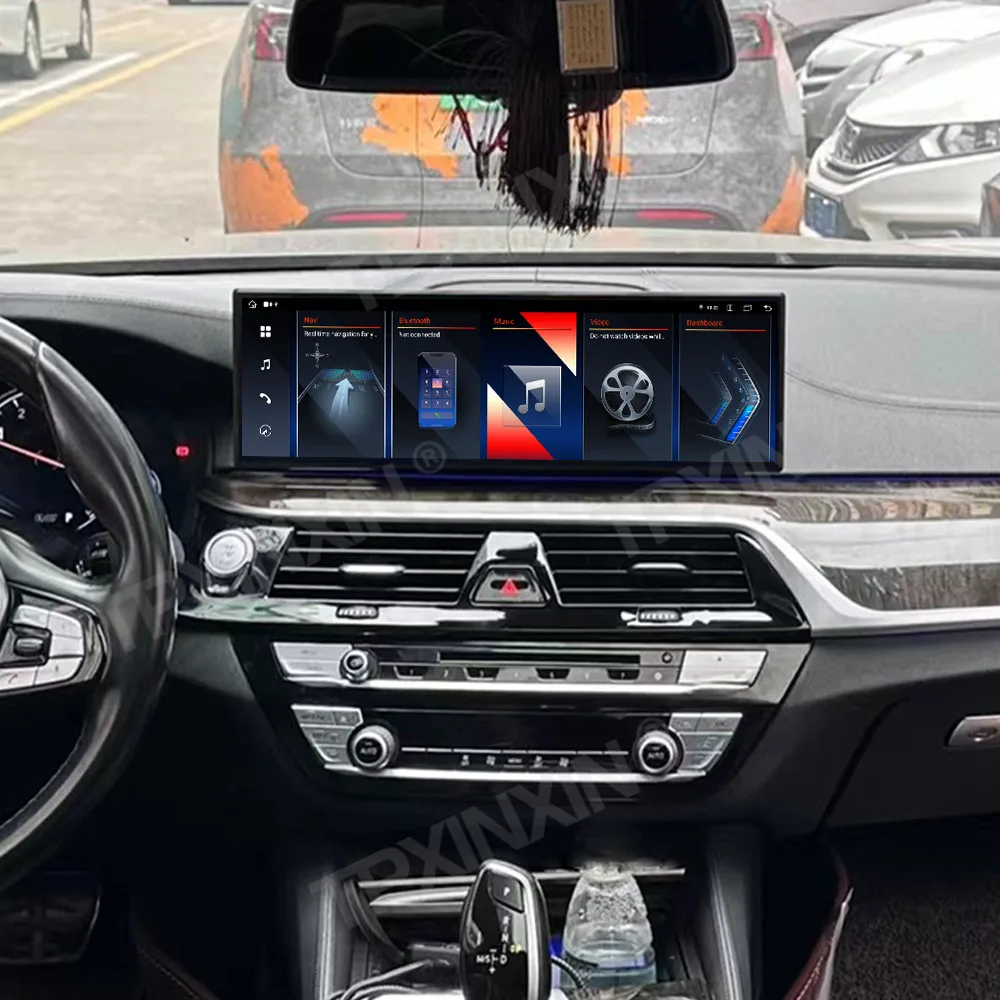 For BMW 5 Series G30 G38 2018~2023 2-Piece Set Android Screen Carplay GPS Navigation Instrument Panel Air Conditioning Panel