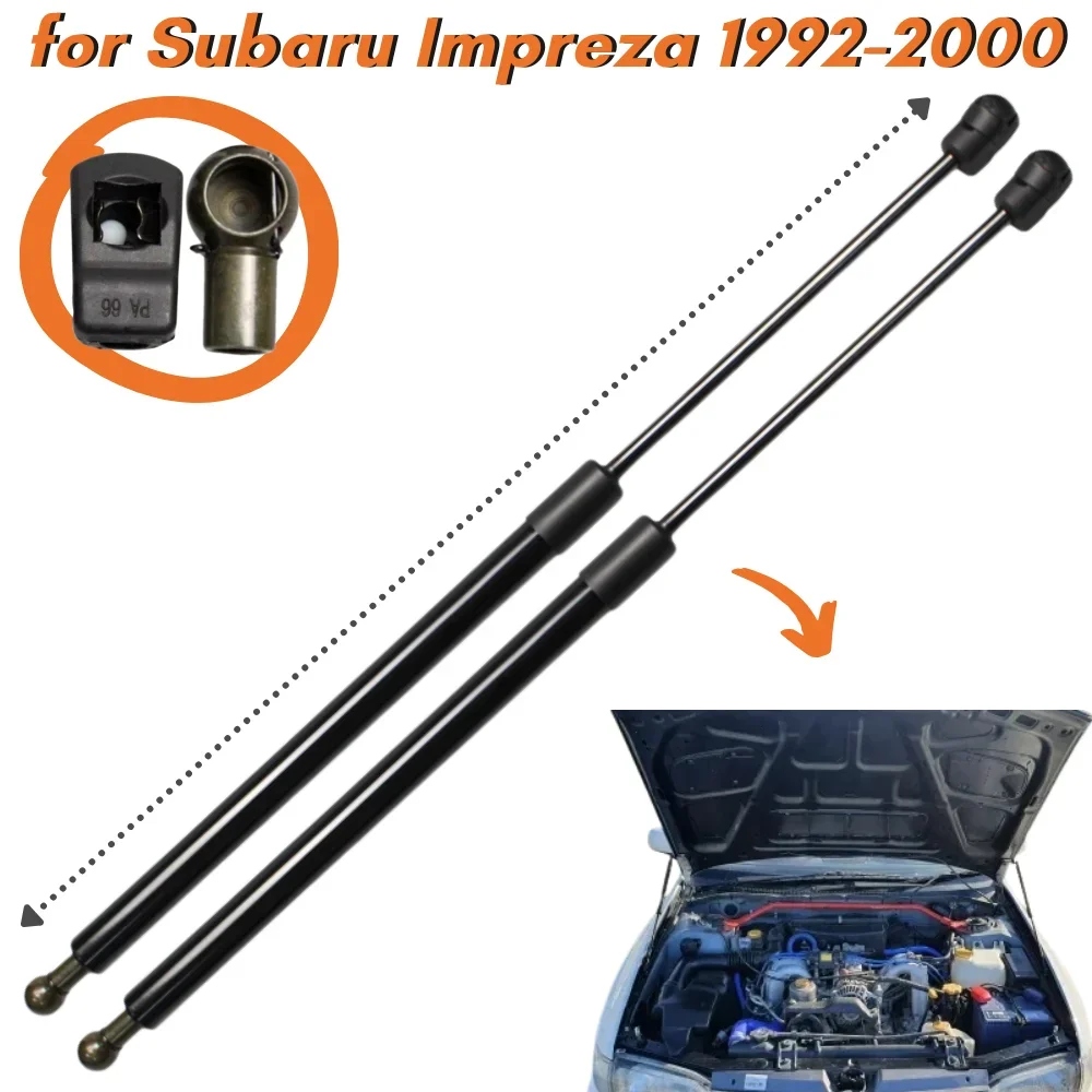 

Qty(2) Hood Struts for Subaru Impreza GC8 STi Ver.6 1992-2000 Front Bonnet Gas Springs Lift Supports Shock Absorbers Dampers