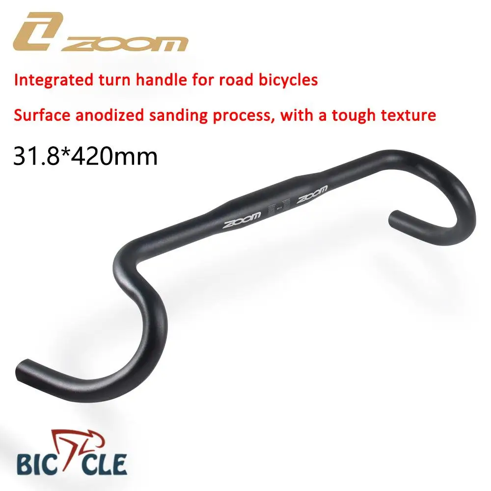 Road Bicycle Handle 31.8 * 420mm Integrated 6061T Aluminum Alloy Frosted Handle Bicycle Accessories