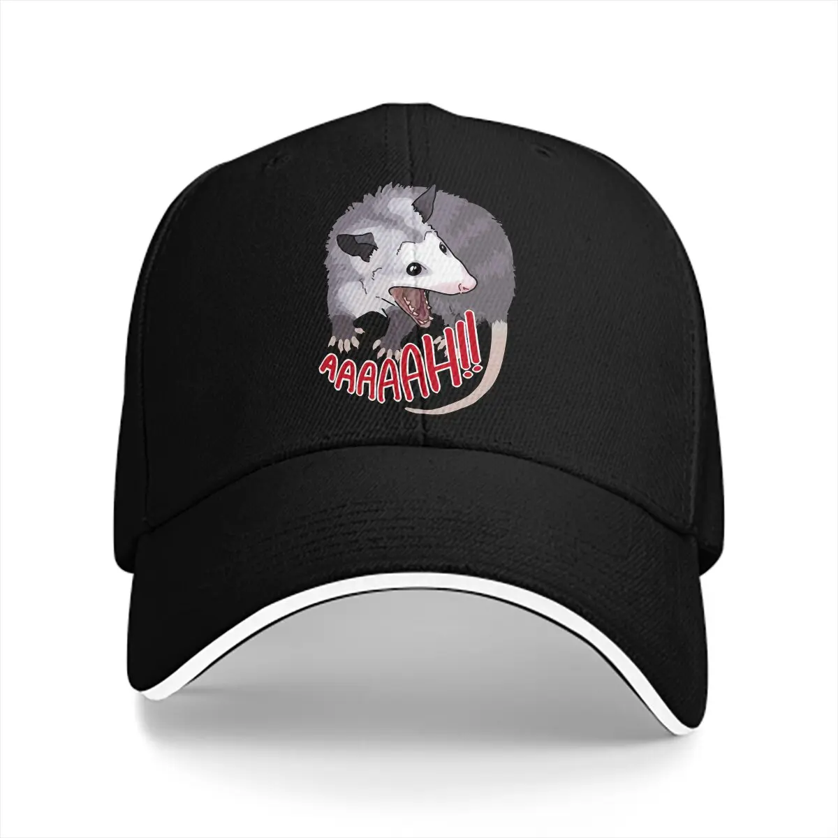 Summer Cap Sun Visor Possum Scream at Own Ass Hip Hop Caps Opossum Cowboy Hat Peaked Hats