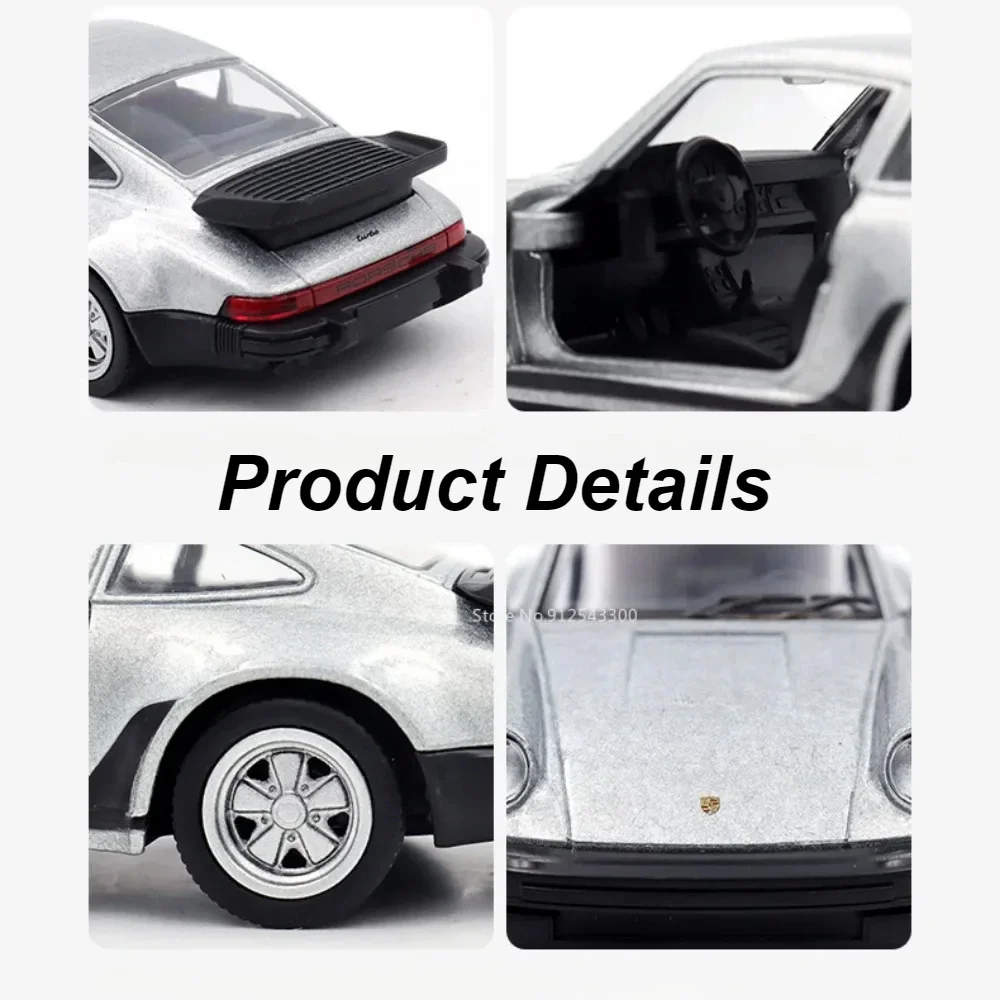 طراز سيارة لعبة Porsche Turbo ، سبيكة دييكاست ، سيارات سباق ، سحب للخلف ، موديلات مصغرة قديمة ، مجموعات هدايا ، مقياس