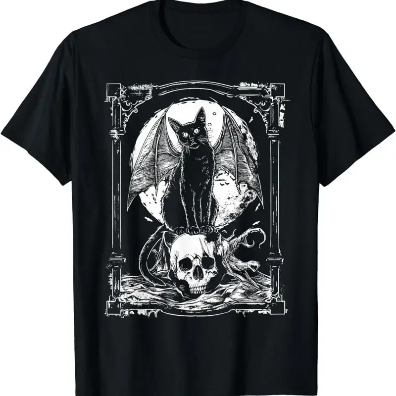 NEW LIMITED Bat Cat Skull Occult Unholy Goth Metals T Shirt S 5XL