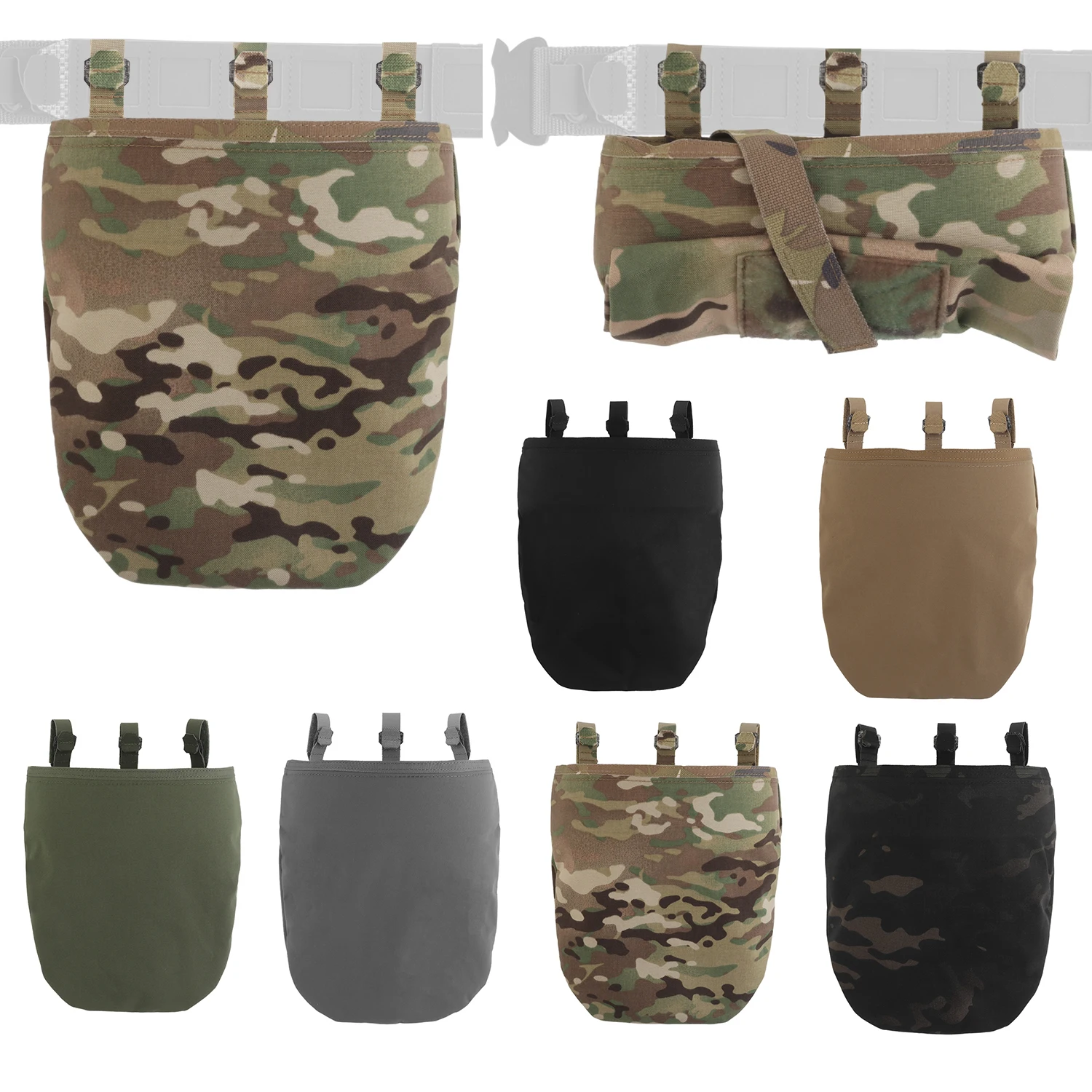 POSEIDON DEFENSE Magazine Recycling Bag Large Capacity Folding Mag Dump Pouch Compatible With PHC Belt 1.75 Inch Belt view 2