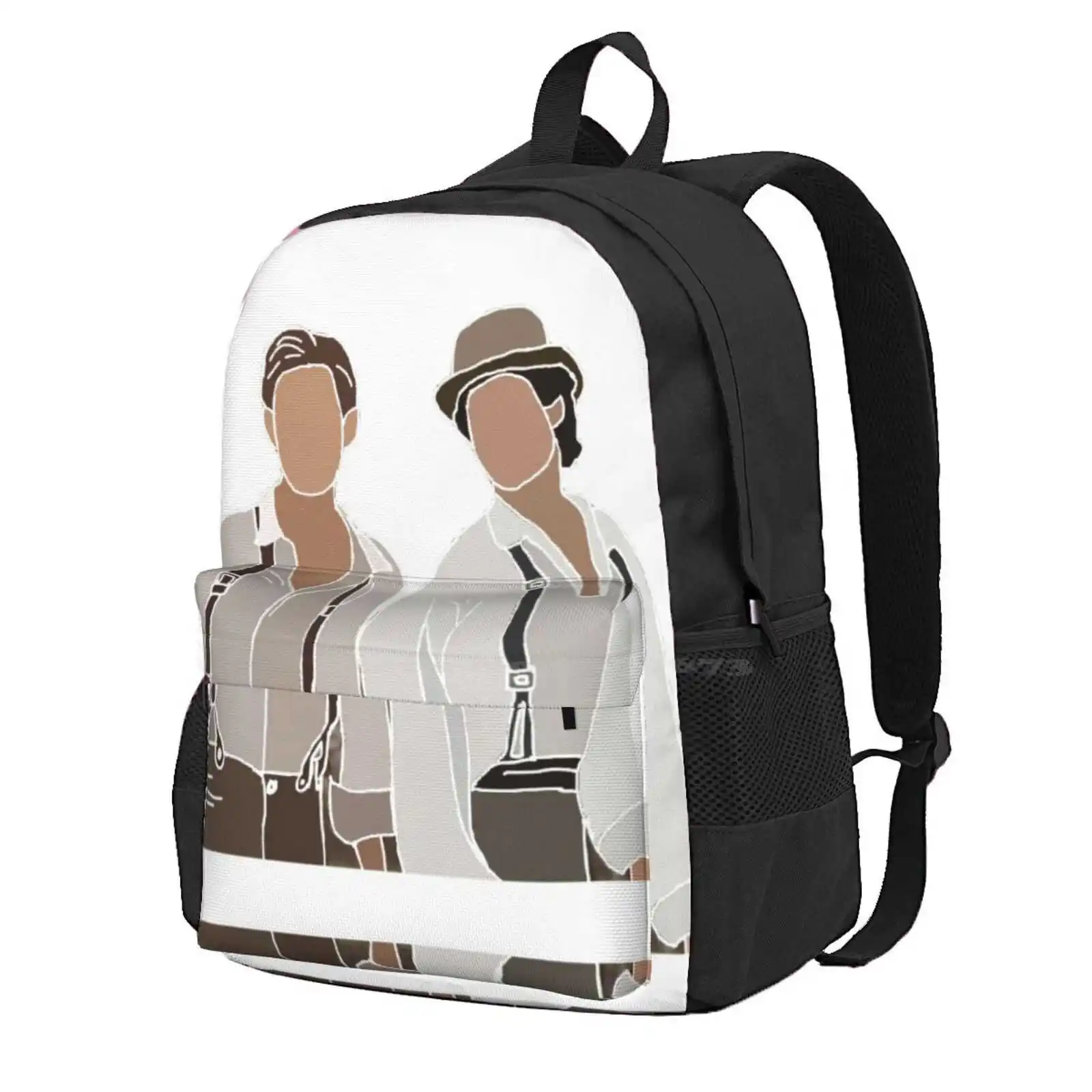 Damon And Stefan Salvatore Vampire Diaries Drawing Hot Sale Schoolbag Backpack Fashion Bags Stefan Salvatore Damon Salvatore