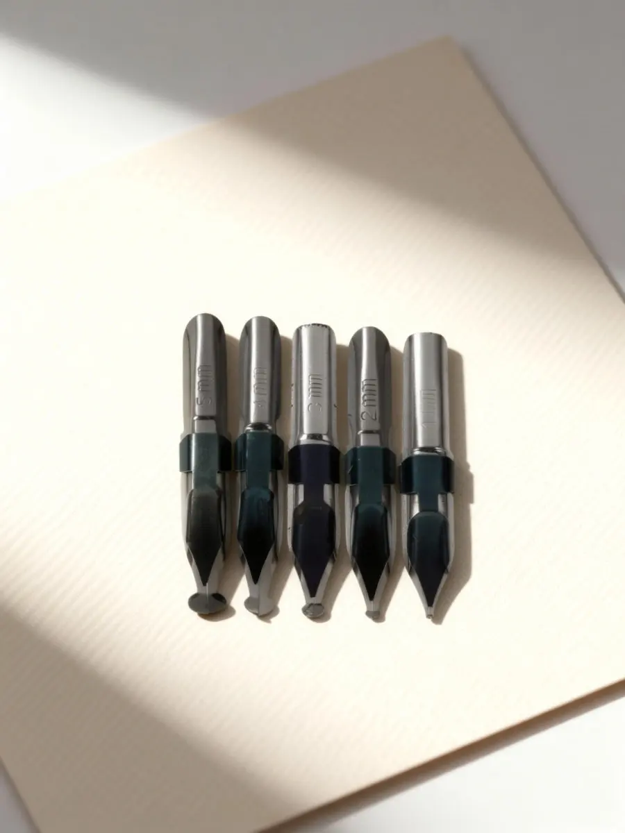 5Pcs Dip Pen Nibs Calligraphy Stainless Steel Replacement Tips for Writing Painting Signing Professional Art Supplies