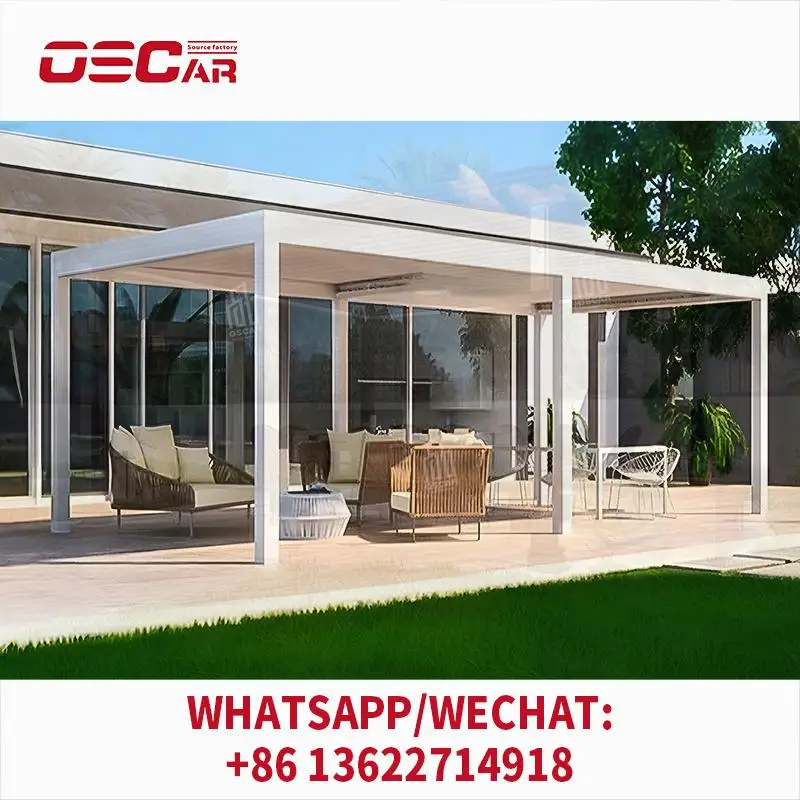 

Большой уличный солнцезащитный козырек, моторизованный занавес, всплывающий навес для ресторана, сада, патио, перголы