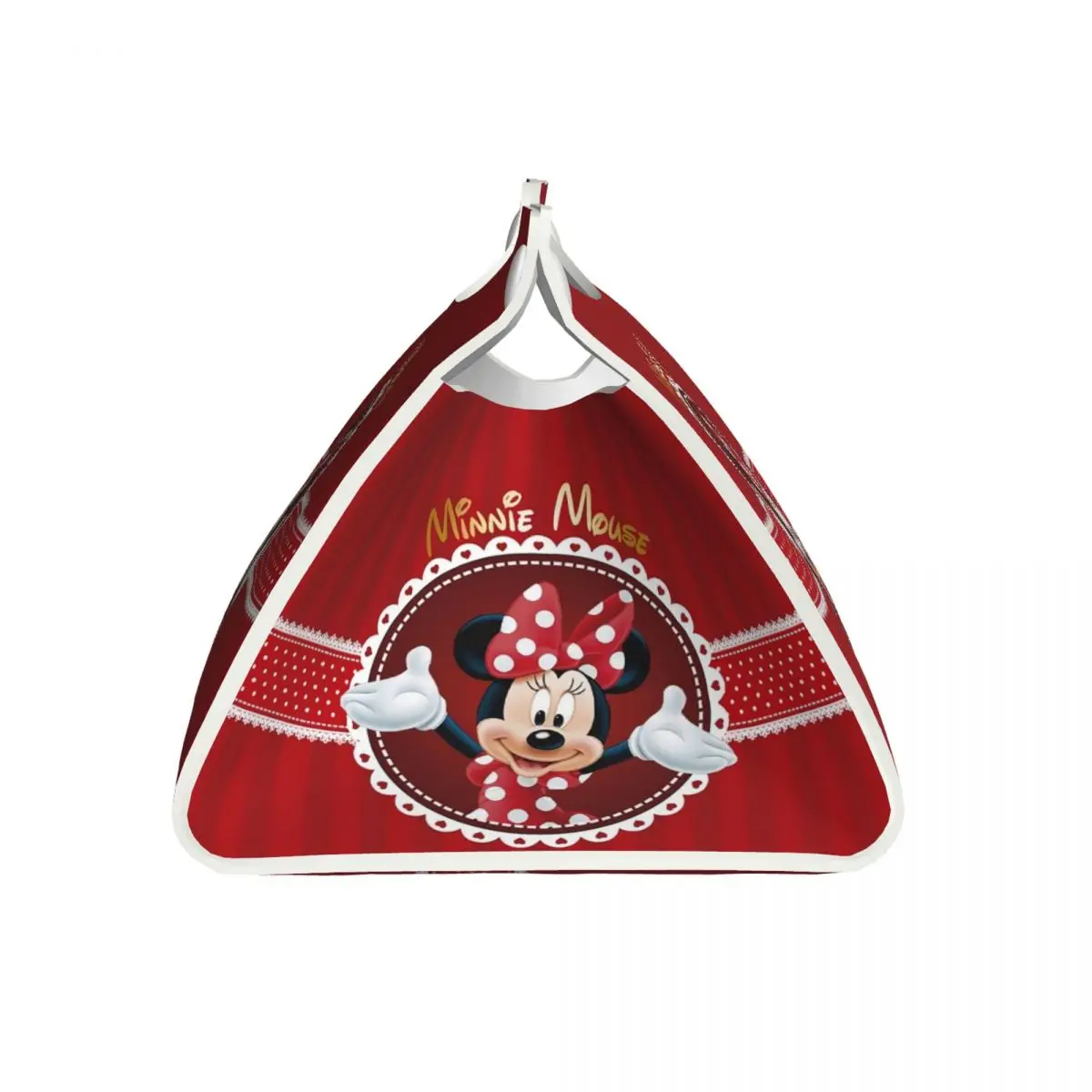 Custom Minnie Mouse Polkadot Anime Facial Tissue Box Cover Rectangular PU Leather Tissue Box Holder for Car Toilet