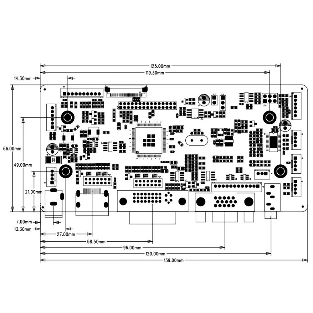 LCD Controller Board LVDS to DVI VGA HD-MI Converter Board VDH68 Support 12v and Resolution 1920x1200