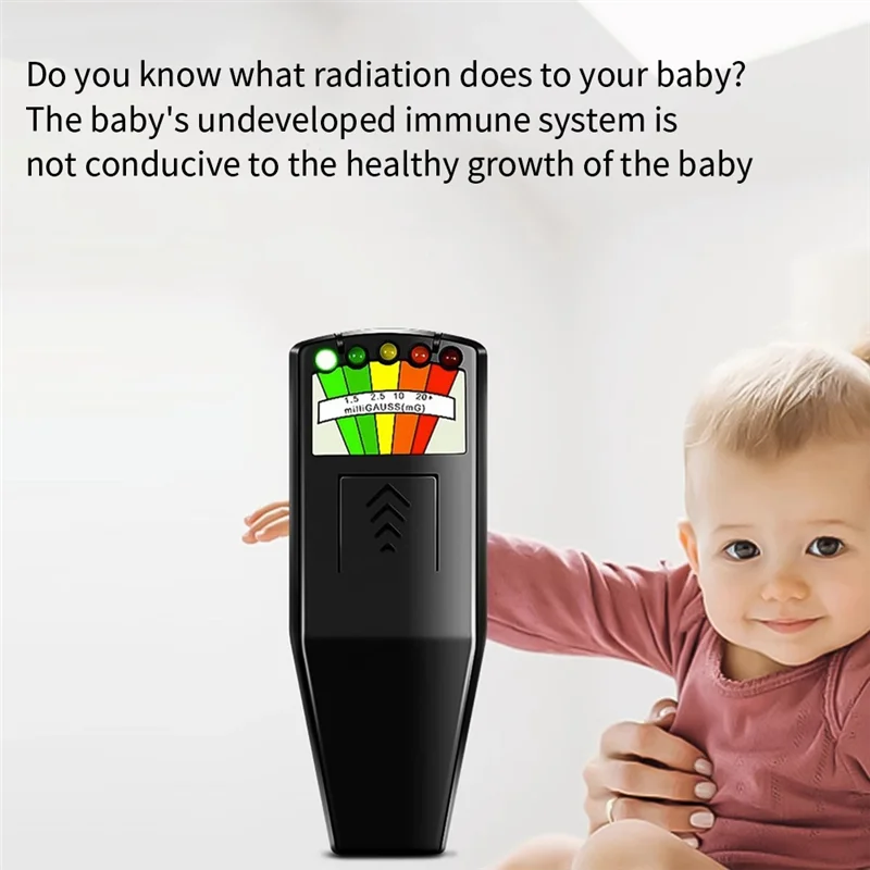 

AA63 HOT 1 Piece Electromagnetic Radiation Detector K2kii Multi-Functional Radiation Tester Black