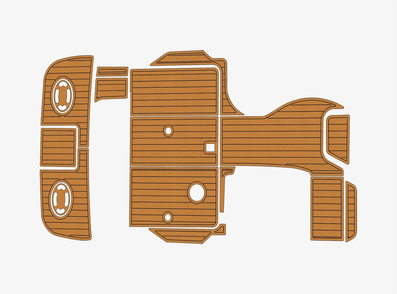 

1997-1999 sea ray 270 sundancer 1/4" 6mm EVA foam Non-Slip PVC Teak Decking marine Mat seadek aqua carpet Marine Floor