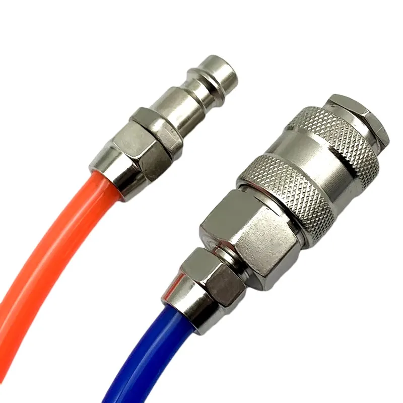 8x5mm with European Fitting High Pressure Air Hose Compressor Straight Pipe EU SP20 PP20 Red Blue White Pneumatic Pipe 5M 10M 15