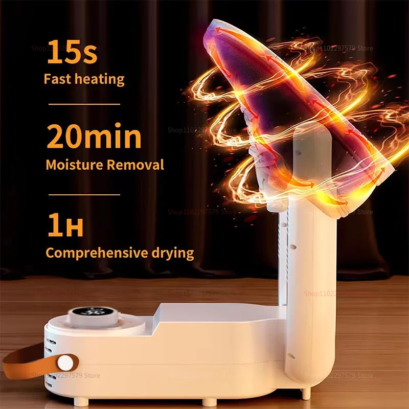 Smart Intelligent Shoe Dryer with Adjustable Timer Quick Drying Deodorizing Sterilizing Shoe Warmer Heater for Home and Travel