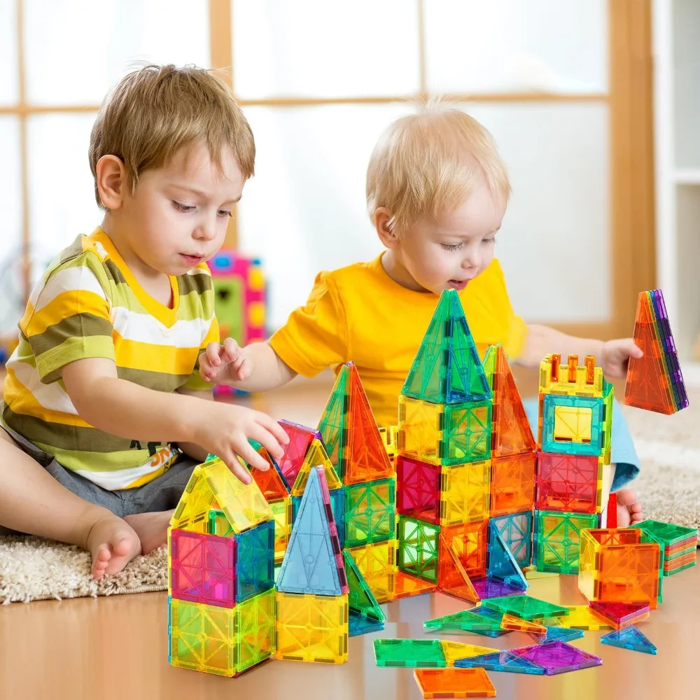 Blocchi magnetici Magneti educativi STEM Giocattoli per bambini Set di costruzioni di design di compleanno Regali per bambini Giocattolo magnetico