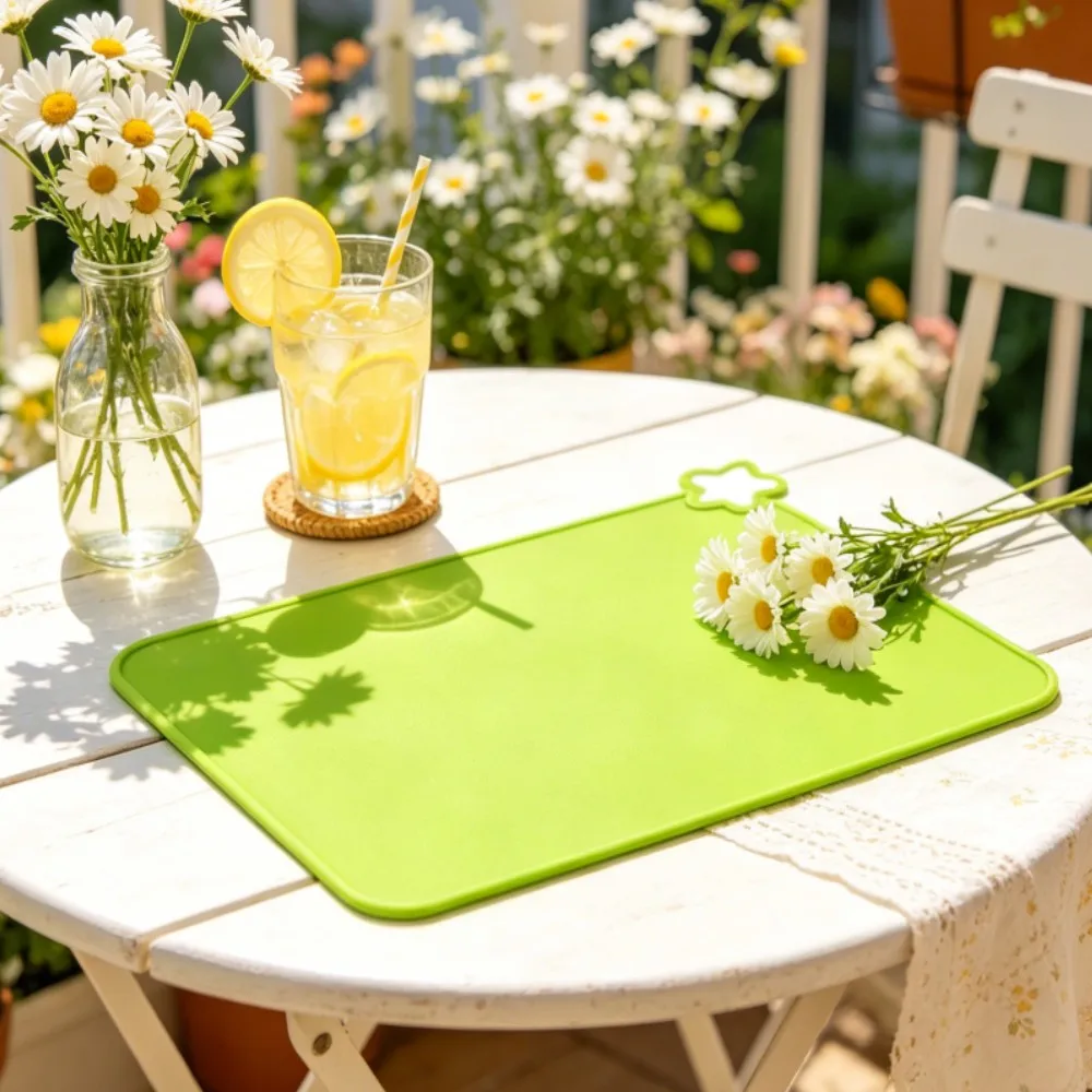 1/6/10pcs 30x40cm Silicone Placemats for Toddlers Kids Non-Slip Reusable Portable Dining Wedding Table Decor Spring Summer Gift