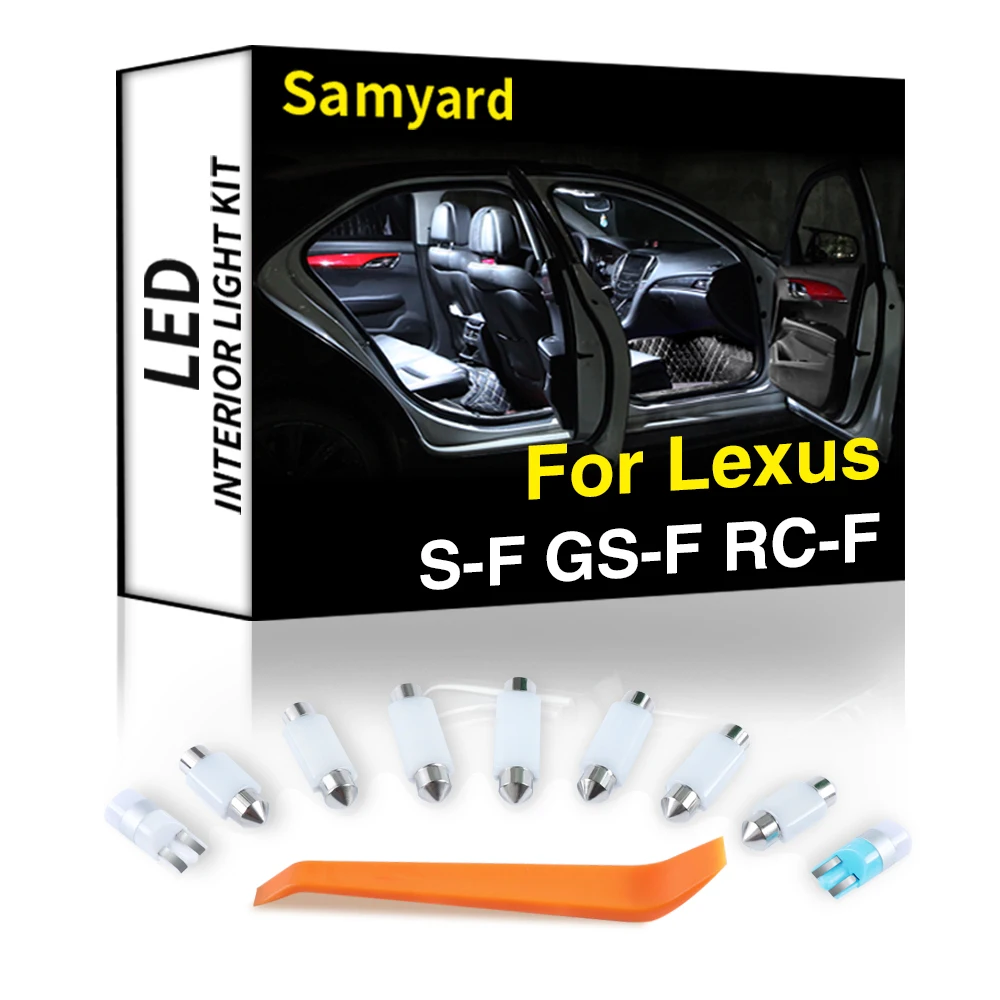 Ceramics Interior LED For Lexus SF Series IS-F GS-F RC-F ISF GSF RCF 2007-2016 2017 2018 2019 Canbus Car Bulb Map Dome Light Kit