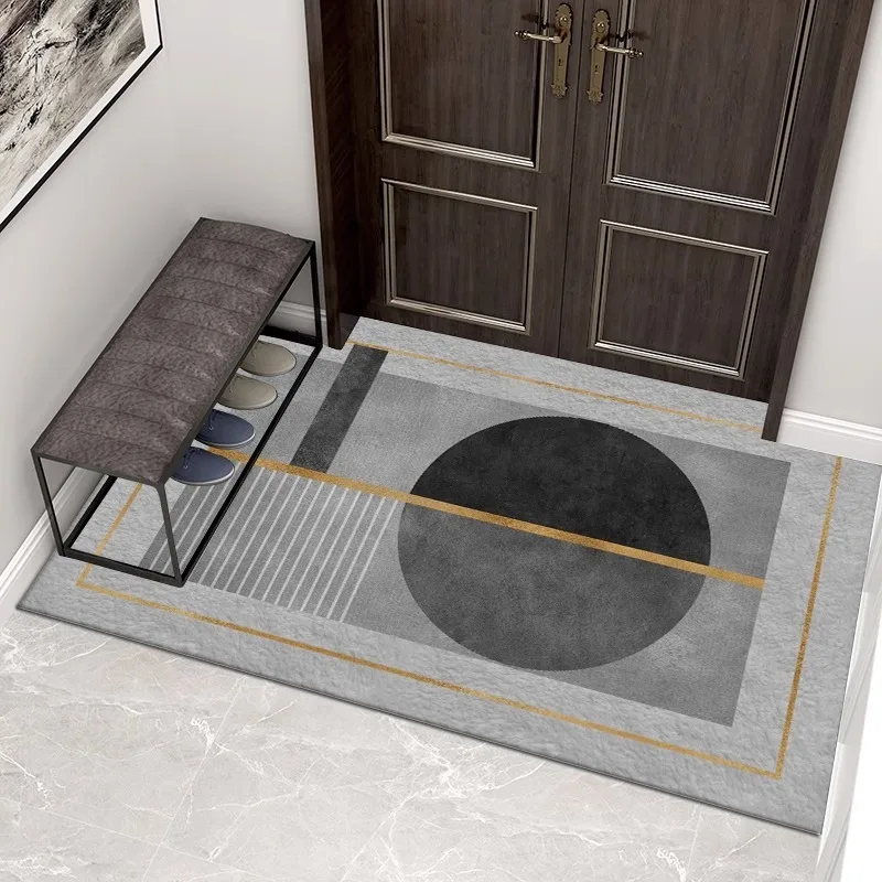 

Europe Style Geometry Curve Carpet Living Room Sofa Bedroom Study Kitchen Entrance Door Mat Non-slip Fashion Home Decor Rug