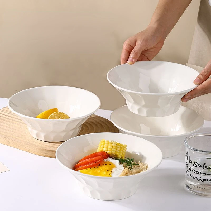 Bowl Home High Quality Kitchen Accessories Ramen Yogurt Dessert Soup Bowl Personality All-match Design Sense Easy Cleaning 4 Pcs