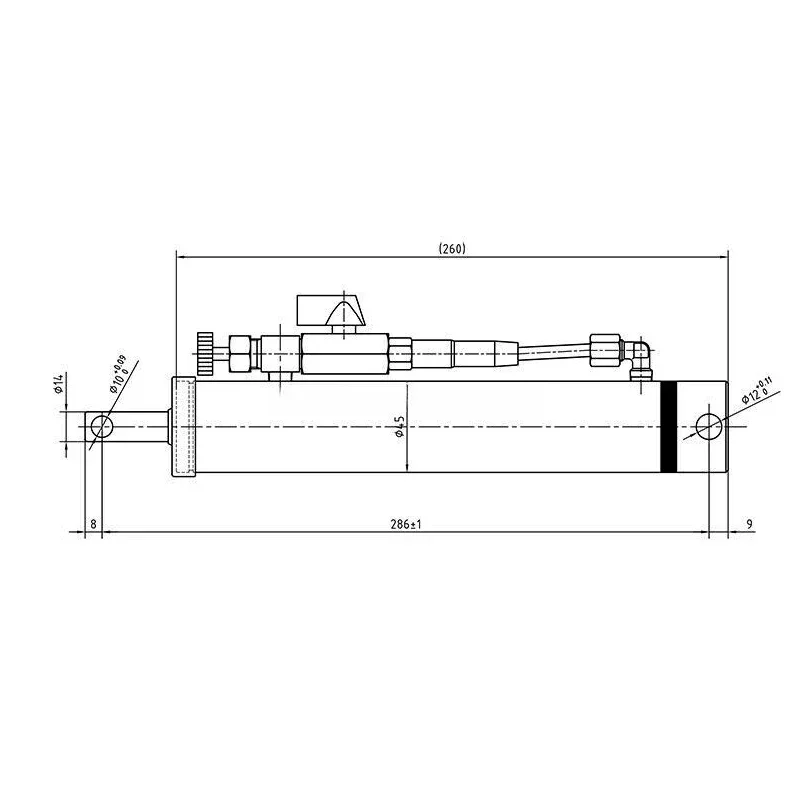 For Popular Use Bandsaw Valve Attached Hydraulic Down feed Control Cylinder for Metal Band saw Machine