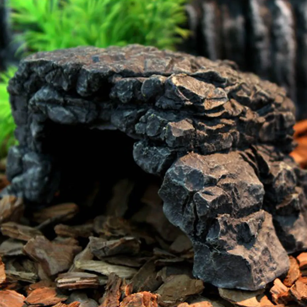 1Pcs Premium Resin Turtle Tank Decoration Cave Hideout for Aquatic Pets Micro Landscape DIY Terrarium Living Room Office Desk