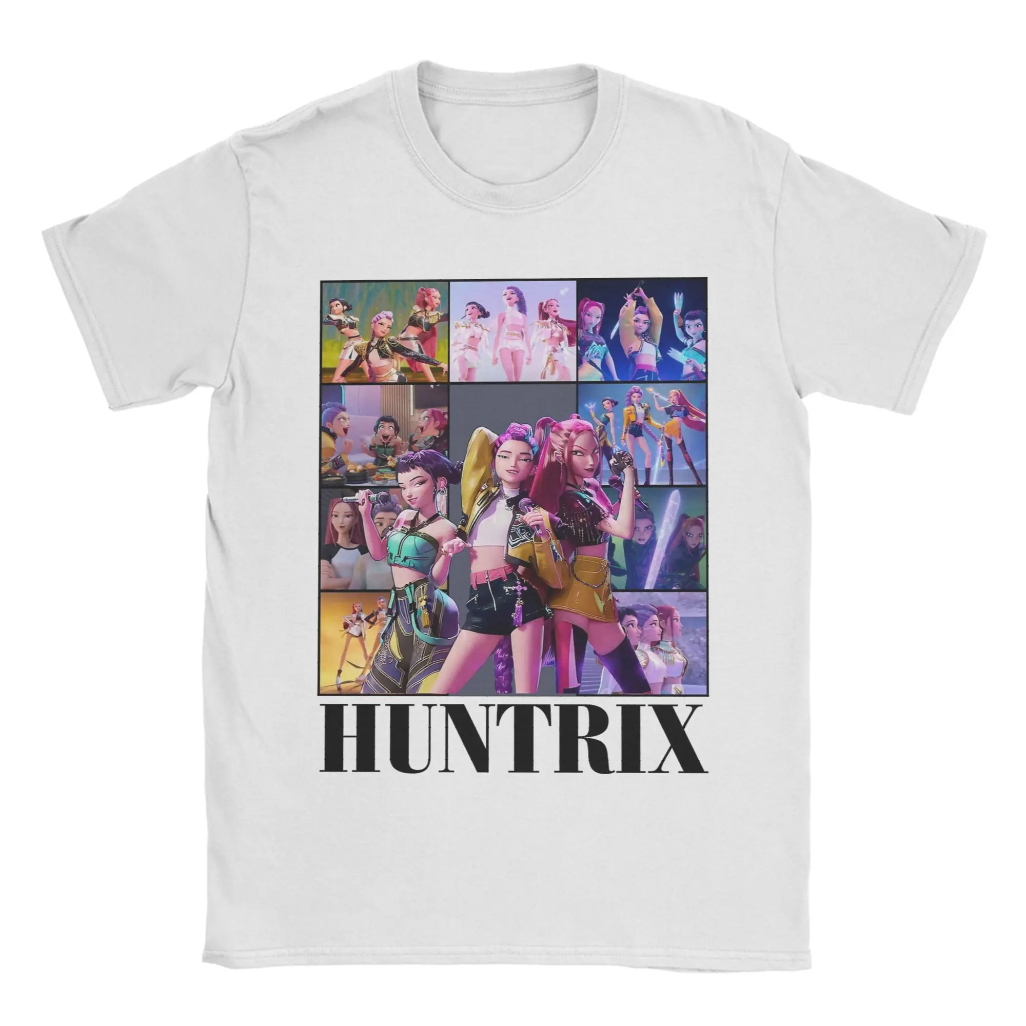 

Men T-Shirts K Pop Demon Hunters Huntrix Girlgroup Funny Pure Cotton Tee Shirt Short Sleeve T Shirt Crewneck Clothing Plus Size