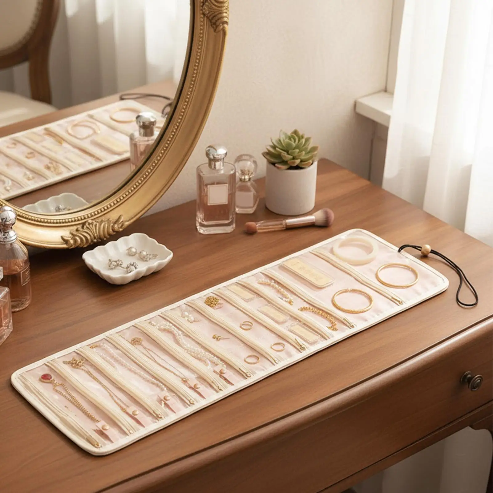 

Дорожный футляр для ювелирных изделий в рулоне, маленькая сумка, кольца для девочек, ювелирные изделия, дорожный футляр для серег, кольца, браслеты, броши для часов, женские повседневные