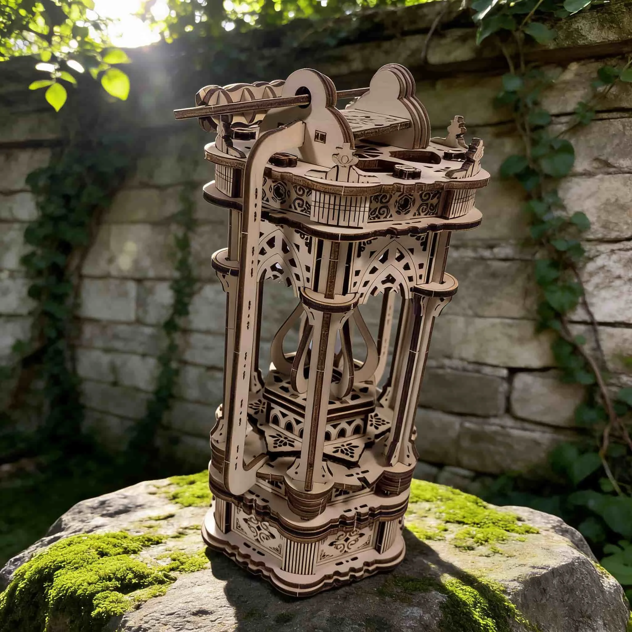 Tang Dynasty Lantern Wooden Toy Puzzle DIY Wooden 3D Tang Lantern Assembly Educational Birthday Gift Christmas Gift