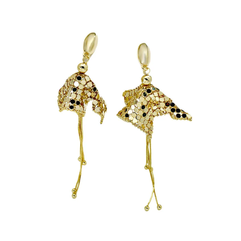 

S925 Silver Needle Luxury Sequin Tassel Earrings For Women Dangle Shoulder Sweep Statement Earrings Exquisite Jewelry Gift