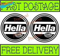 HELLA Car Decals Pair Light Cover Stickers Racing Race Escort for Your All Cars Racing Laptop Helmet Trunk