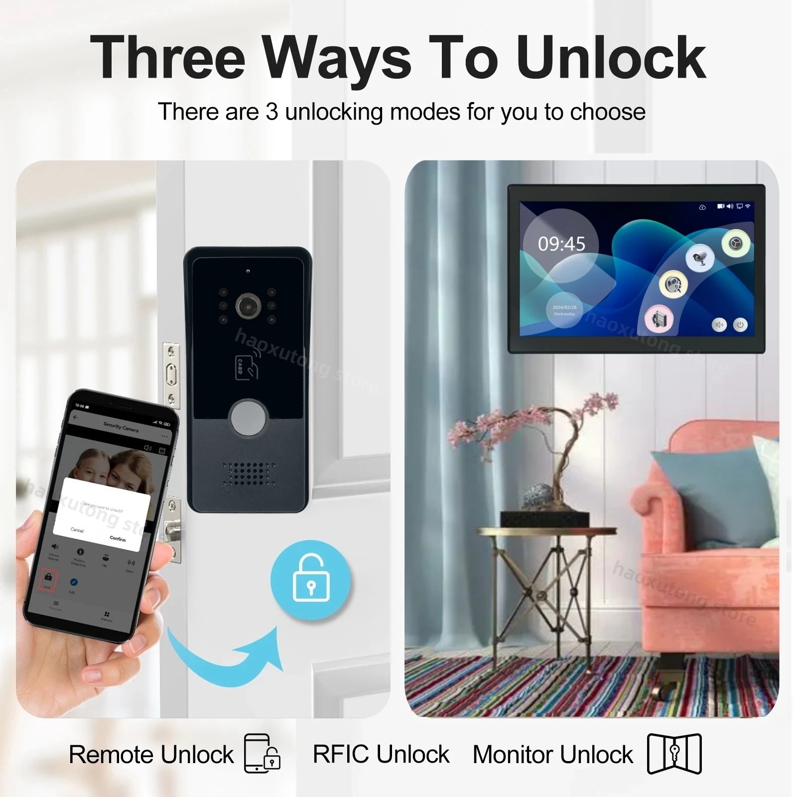 2 Drähte Tuya Wifi Video Intercom System 1080P Smart Home Video Türsprechanlage 10 "Farbe Touch Screen Drahtlose Türklingel wohnung