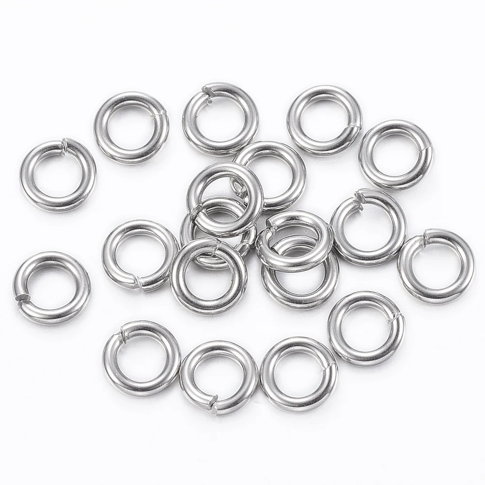 1000pcs Stainless Steel Open Jump Rings Bulk 5mm 6mm 8mm Loop Split Rings Connectors For Bracelet DIY Making Jewelry Accessories