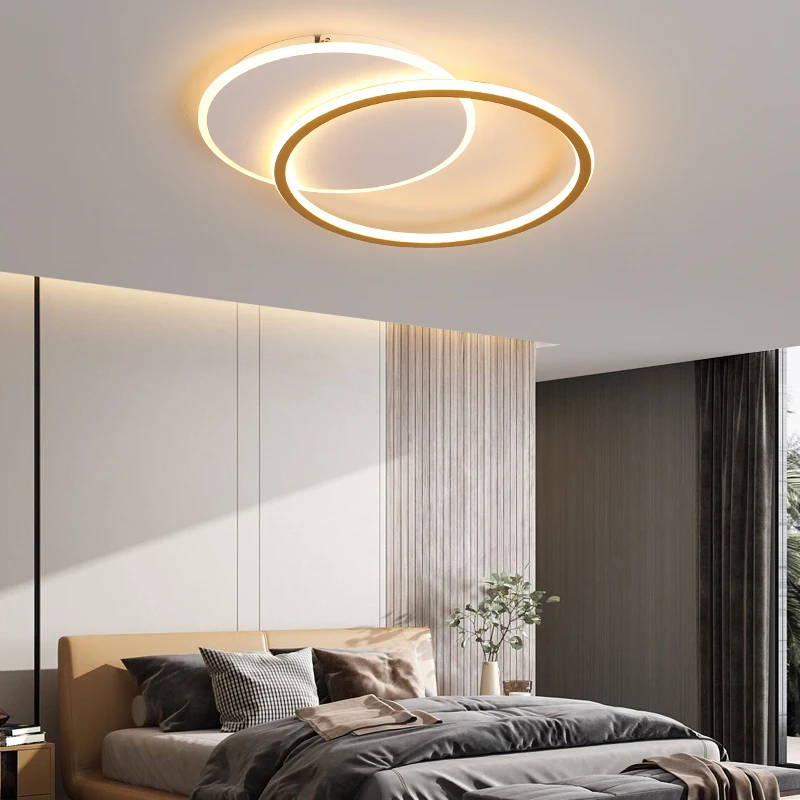 

Nordic Ceiling Lamp Simple Modern Creative Personality Bedroom Lamp Atmosphere Warm Room Stacked Round New Lighting