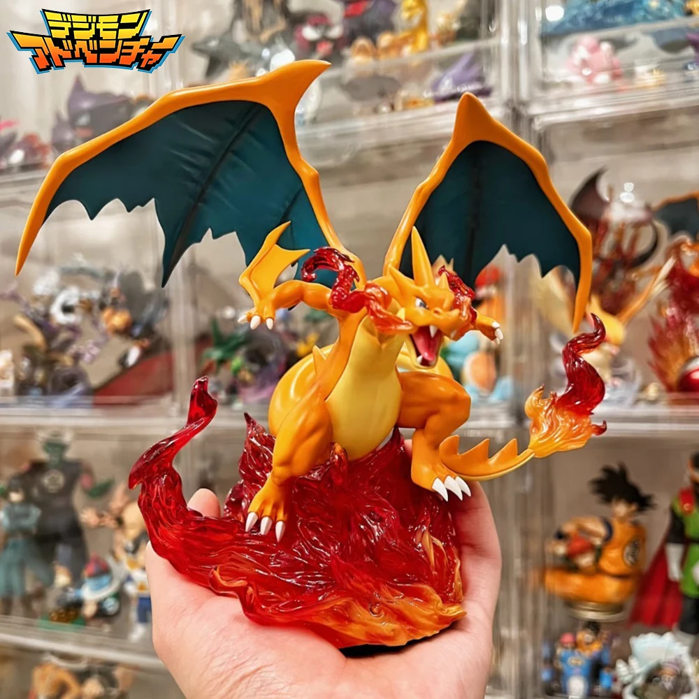 20cm/7.87in Anime Digimon Adventure Figure Charizard Action Figures Pvc Statue Desktop Ornamen Collection Model Toys Gifts