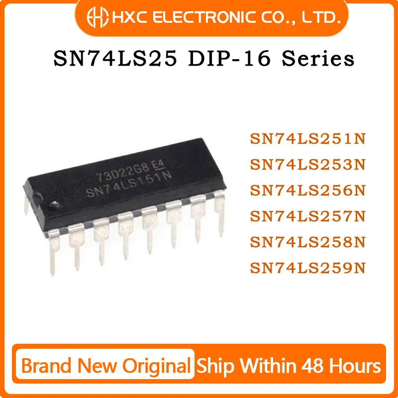 Multiplexeur DIP, SN74LS251N, SN74LS253N, 74253, LSSN74LS256N, 74LSMatte, SN74LS257N, 74LS257, SN74LS258N, 74LS258, SN74LS259N, 5 pièces