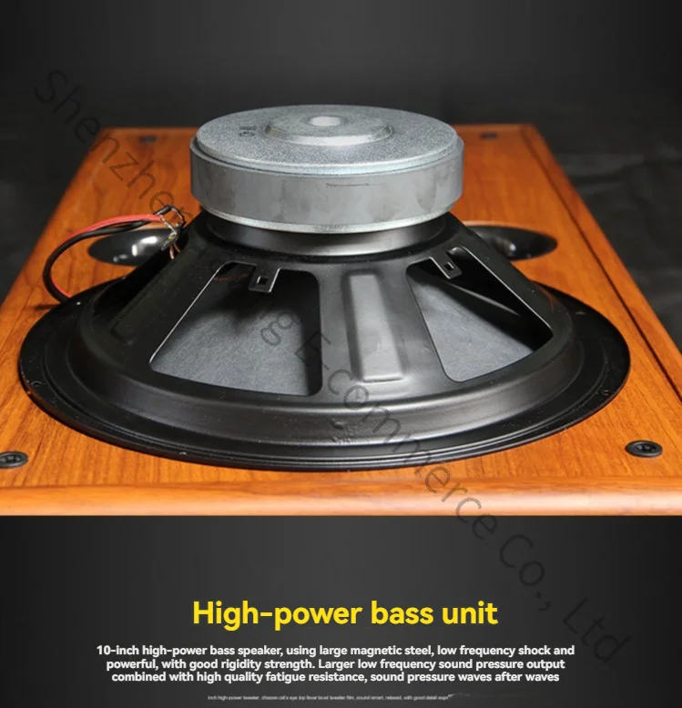 Imported 10-inch Three-frequency Slightly, A Pair of Fever Hifi, Wooden Passive High-power Floor Stereo, Household High-fidelity