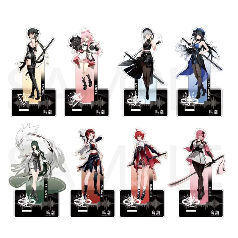 Wuthering Waves Anime Figure Encore Ji Yan Chixia Toy Figures Woman Fashion Action Stand Figurine Model Doll Toys Acrylic Gift