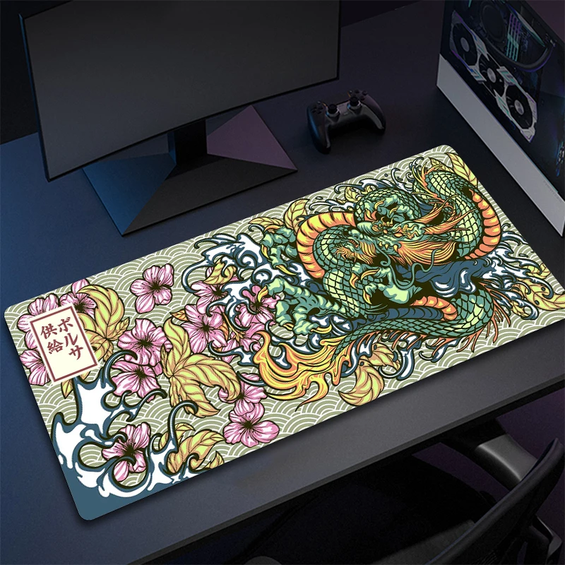 Mouse Pad Acessórios Para Jogos De Arte Chinesa De Borracha Mousepad Gamer XXL Bloqueio Borda Grande Almofada Do Teclado Esteira De Mesa Do Computador Tapete Do Rato Grande