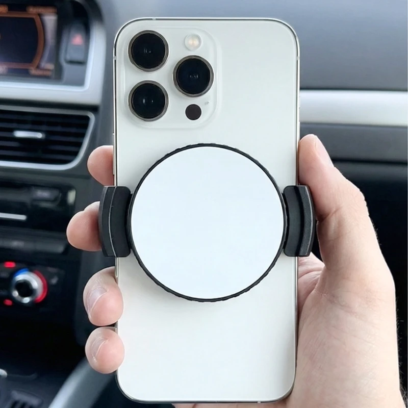 Secure Car Phone Holder with Vacuum Base And Plate for Stable Placement