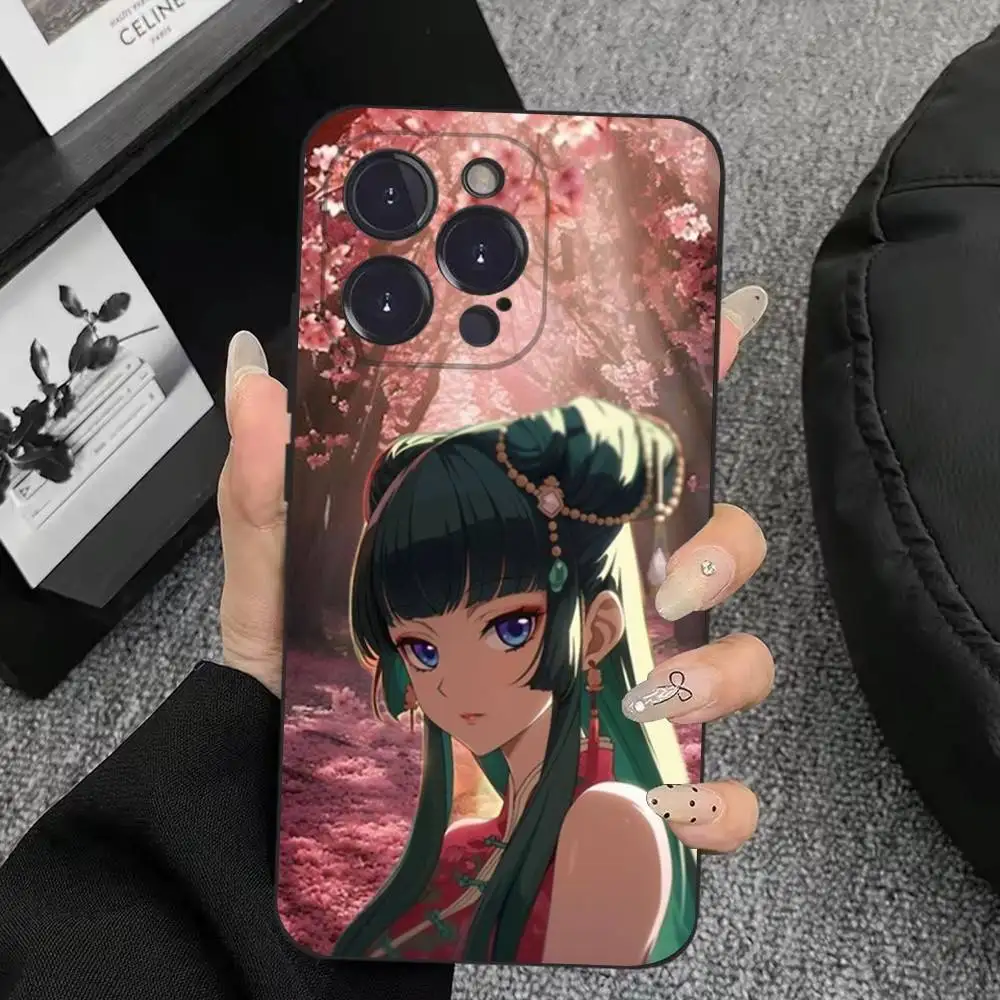 Чехол для телефона Jinshi Maomao для iPhone 17,16,15,14,13,12,11,Plus,Pro Max,XS,X,XR,SE,Mini,8,7,мягкий силиконовый черный чехол