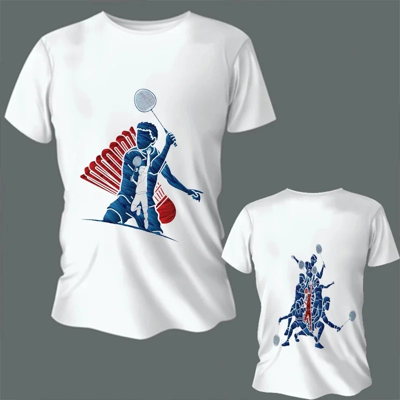 الريشة طباعة تي شيرت رجالي الصيف الترفيه موضة طاقم الرقبة بلايز الرياضة الجرافيك تي شيرت للنساء محب فضفاض الرجال الملابس #3