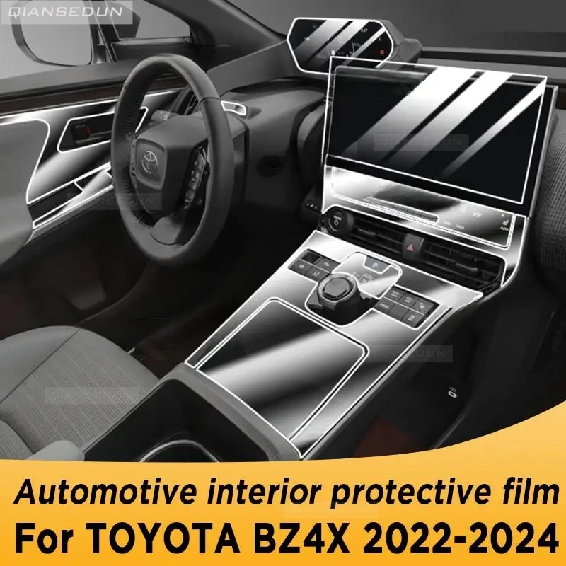 

For TOYOTA BZ4X 2022-2024 Gearbox Panel Navigation Screen Automotive Interior Protective Film Anti-Scratch Accessories Sticker