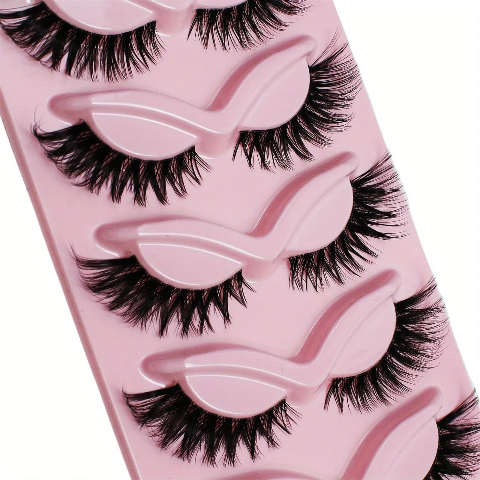 3Boxes(15Pairs) Cat Eye Lashes Fake Eyelashes Clear Band Lashes Natural Look Wispy False Eyelashes Full Strip Lashes