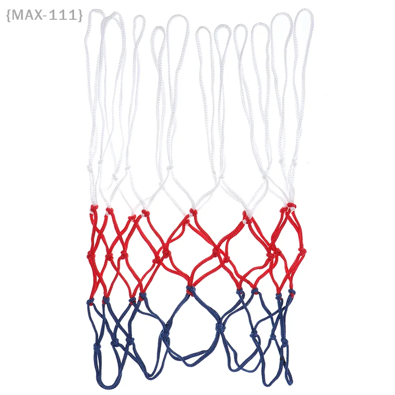 قطعة واحدة من شبكة كرة السلة المصنوعة من النايلون شديدة التحمل، شبكات دائرية بديلة للاستخدام الخارجي للبالغين، ملحقات كرة السلة من البولي بروبيلين بلونين