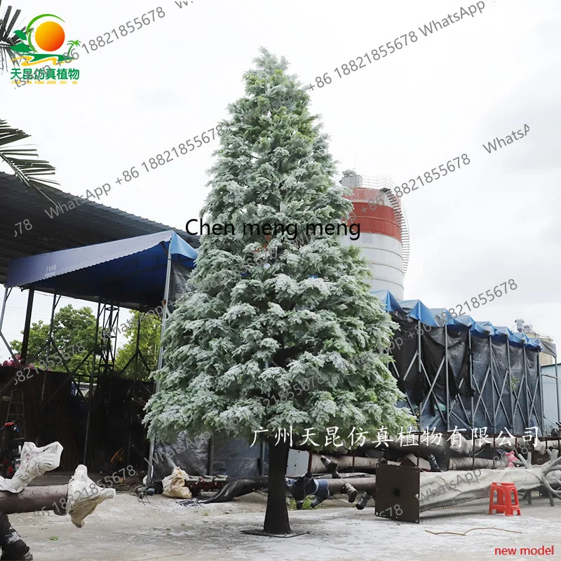 H178Simulation Cedar Plant Christmas Decoration Festive Fiberglass Pine Simulation Pine