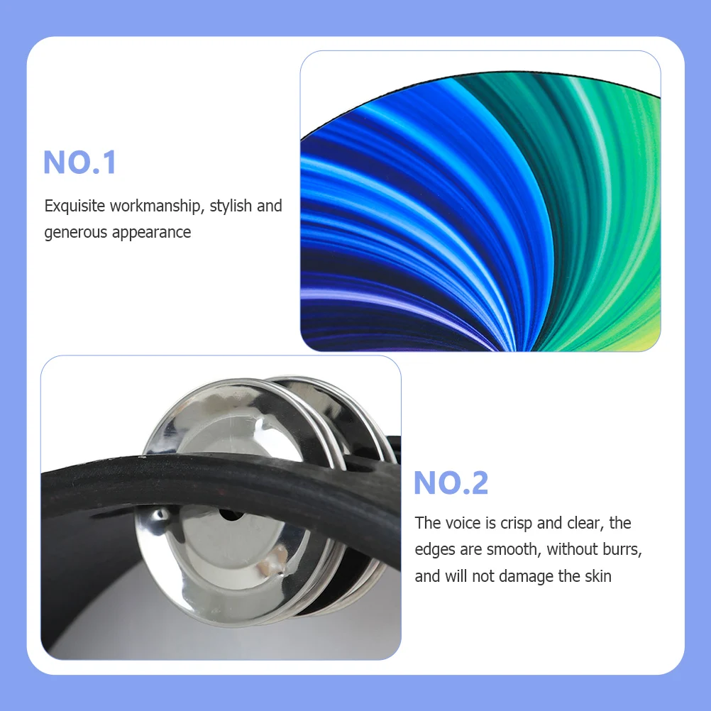 

Music Double Row Tambourine Child Polyester Drum Head Educational Plaything