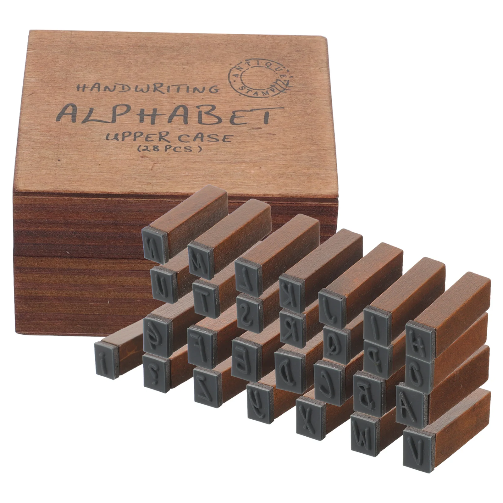 Mini Vintage Letter Seal Scrapbook Journaling Stickers Wood Stamping Alphabet Stamps