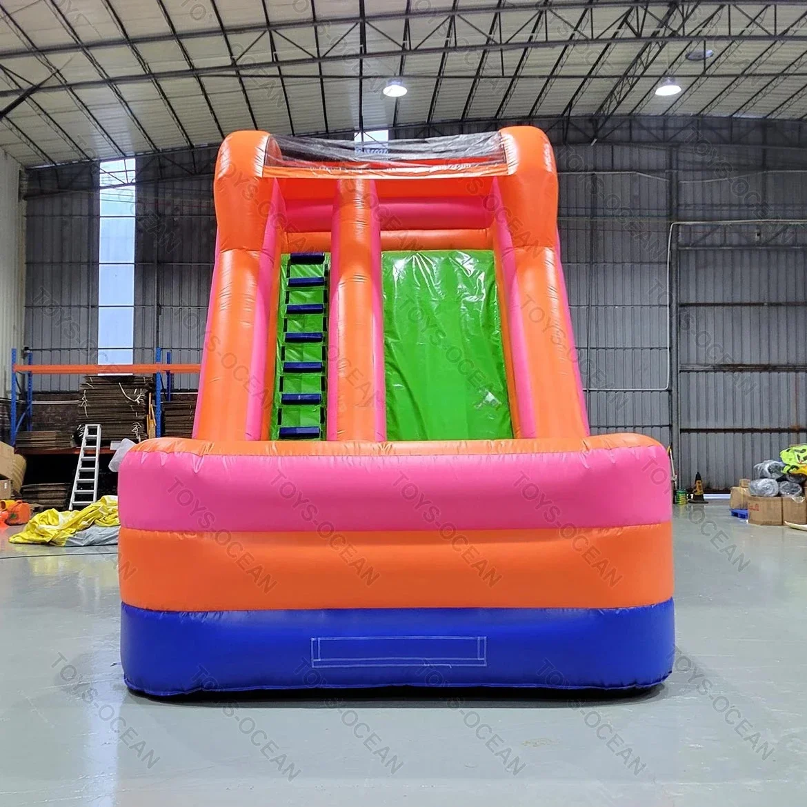 

Wholesale Inflatable PVC Wet Dry Slide for Kids Party Factory Customized Double Stitching Includes Blower Accessory Ships Sea